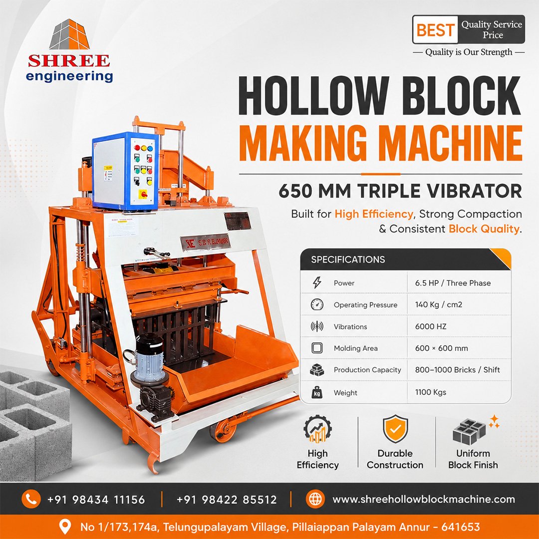 Hollow Block Making Machine at Best Price