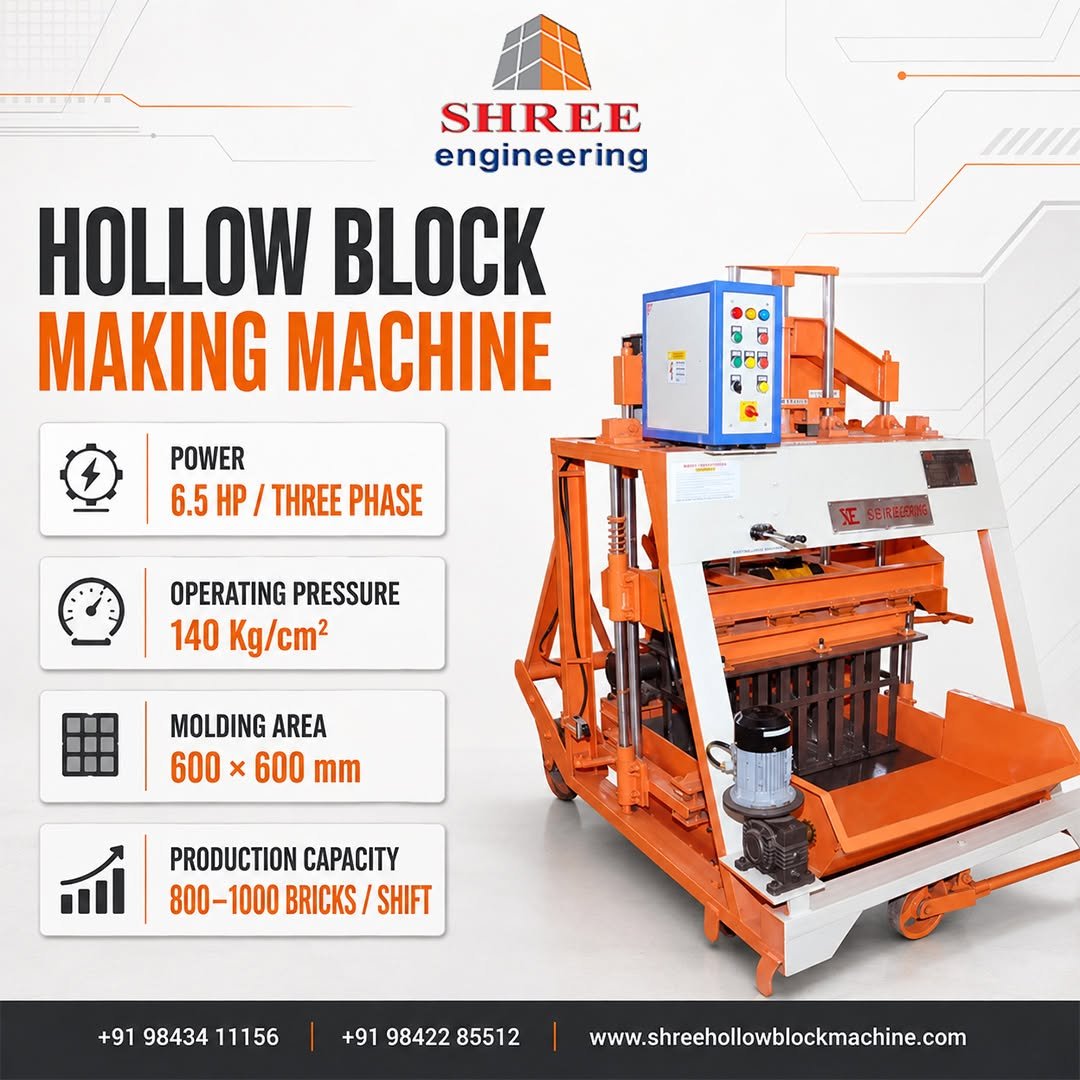 Fully Automatic Hollow Block Making Machine India